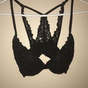 - Black Lace Racerback Tee Bra -